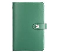 Money Book for Cash Saving, Money Saving Wallets for Cash UK, 100 Envelope Challenge Book, with Password Lock, Transparent Loose-Leaf, Double-Sided Use (No Combination Lock: Green)