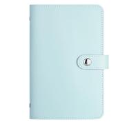 Money Book for Cash Saving, Money Saving Wallets for Cash UK, 100 Envelope Challenge Book, with Password Lock, Transparent Loose-Leaf, Double-Sided Use (No Combination Lock: Sky Blue)