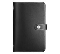 Money Book for Cash Saving, Money Saving Wallets for Cash UK, 100 Envelope Challenge Book, with Password Lock, Transparent Loose-Leaf, Double-Sided Use (No Combination Lock: Black)