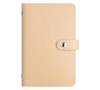Money Book for Cash Saving, Money Saving Wallets for Cash UK, 100 Envelope Challenge Book, with Password Lock, Transparent Loose-Leaf, Double-Sided Use (No Combination Lock: Milky White)
