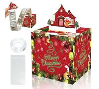 Money Box 1 Set DIY 30 Pockets Pull Out Christmas Money Box Surprising Gift for Party