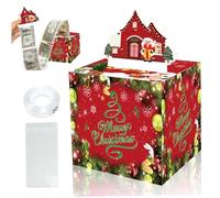 Money Box 1 Set DIY 30 Pockets Pull Out Christmas Money Box Surprising Money Gift Box for Party Xmas Decor