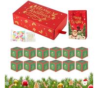 Money Box for Christmas Seasonal Foldable Decoration with Confetti | Christmas Cash Money Box for School Rewards, Parties, Family Gatherings, Kids, Adults
