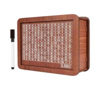 Money Box for Money Saving - Wooden Visible Money Box, Counter Box, Multifunctional Piggy Bank, Cash Challenge Storage for Girls, Women, Men, Adults, Home, Office