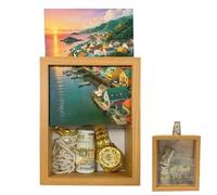 Money Box Picture Frame 2-in-1, Diversion Safe for Picture Frames, Mini Safe with Hidden Secret Compartment for Valuables, Jewellery and Personal Items