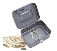 Money Box - Security Box with Key Lock, Mini Safe Box, Metal Cash Box | Heavy Duty Metal Money Safe for and Adults, Daily Sales