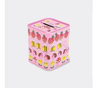 MONEY BOX TIN - LOVE BUGS LADYBIRDS ON PINK - MONBOX38