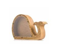 Money Box Wooden Cartoon Animal Piggy Bank Cute Dinosaur Cat Lion Coin Transparent Creative Design Safe Children's Gift Desktop(Style 3)