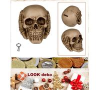Money Boxes 3 Monkeys Nothing See Skull Design Polyresin Dimensions Approx.