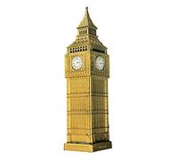 Money Boxes London Big Ben Money Box Made of Plastic with Metal Parts, Antique Style, Unisex, Metalic Gold