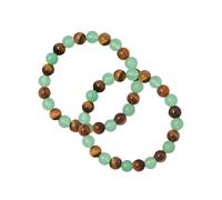 Money Bracelets for Women,Money Bracelet With Green Aventurine Tiger Eye,Wealth Beaded Protection Bracelet for Women,Attract Wealth, Abundance,Lucky Stretch Bracelets for Jewelry Gifts (2PCS)