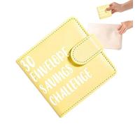 Money Budget Envelope Book - Magnetic PU Savings System Design, 30 Slot Organizer Feature Structure, Waterproof Accessory Tool | Family Financial Planning Solution for Home Usage