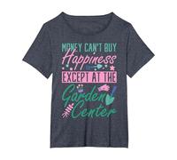 Money Can't by Happiness Except at The Garden Center T-Shirt, Women's Plus, Heather Blue, 5X