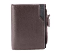 Money Clip Zipper Wallet - Mens New Short Zipper Wallet Vertical Credit Card Holder Small Wallet | Compact Card Holder with Zipper and Snap Closure, Coffee, riferimento alla descrizione, Reference