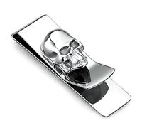 Money Clips Metal Money Clip, Money Clips for Cash, Stainless Skeleton Skull Steel Wallet, Money Clip Wallet for Men