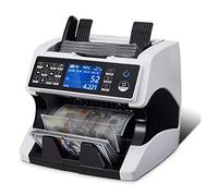 Money Counter, Bill Counter Machine, Multi-Currency Total Vertical Money Counting Machine Dual CIS Image Recognition USD Euro Multi-National Currency Foreign Currency Money Counting Machine