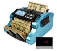 Money Counter Machine 1000 Bills/Min High-Speed Bill Counter with UV/MG/IR/DD Detection, LCD Display, Add/Batch/Value Modes - Ideal for Business, Retail, Office.