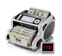 Money Counter Machine, Dollar, Euro Value Count UV/MG/IR/DD/VI/FA Pro Grade Cash Counterfeit Detectors with Backlit LCD Display, Add/Batch/Auto/Manual Modes Money Counting Machine