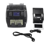 Money Counter Machine Value Cash Register Intelligent Bill with Image Sensor Multi Currency Fake Detector Uv(Nero)