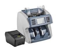 Money Counter, Money Counter Machine Business Cash Register Fake Banknote Detector with 5 Counterfeit Fuction for Euro USD AUD Banks Shops(Counter-Printer)