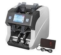 Money Counter, Money Counter Machine Mixed Denominations Note Bill Counter Machine with LED Display 2CIS/UV/MG/MT/DB Counterfeit Detection Serial Number Recording Cash