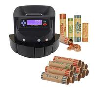 Money Counter, USD Coin Counter Machine Electronic Automatic Coin Sorter and Wrapper/Roller Equipment Counting 300 Pieces/Min XD-9005