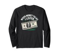 Money Design Hustle Business Entrepreneur Millionaire Long Sleeve T-Shirt