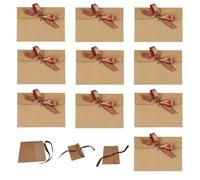 Money Envelopes, 10PCS Paper Small Envelope with Ribbon for Invitations Greeting Cards Anniversaries Birthdays Weddings Graduations Thanksgiving Day Arts
