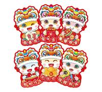 Money Envelopes - Red Pocket Envelopes with 6 Different Snakes Design,Chinese with Blessings for Money 2025