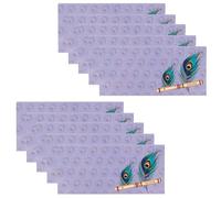 Money Envelopes Shagun Indian Gift Pack of 10 Cash Wallets Envelope Gift Card Voucher Holder Peacock Feather Flute for Wedding Favours Engagement Anniversary Diwali Invitation (Purple)