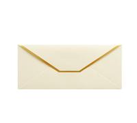 Money Envelopes - V-Flap Foil Border Luxury Gifting Money Envelopes (3" x 7") - Perfect for Weddings, Invitations, Baby Showers, Photos, Graduations, and Birthdays (Ivory, 50 Pack)