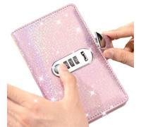 Money Folder - 7.0 x 4.3 Inch Savings Organiser, Budget Manager, Hundred Transparent Pockets, Robust Faux Leather System, Password-Secured Pocket Money Accessories Savings, High-Quality Revenue