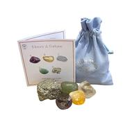 Money & Fortune Crystals - UK Designed 5 Stone Premium Selection for Increases Nobility, Prosperity, Energy, Imagination, Creativity Comes with Gift Pouch, Wellness Guide & Info Booklet