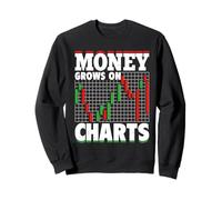Money Grows On Charts - Stock Trading Crypto Day Trader Sweatshirt