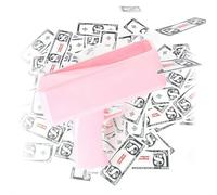 Money Gun Shooter with 100pcs Prop Money Cash, Handheld Fake Moneys Spray Cash Gun Play Toys for Game Movies Party Supplies (Pink 1set)