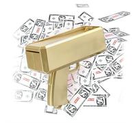 Money Gun Shooter with Prop Money Make it Rain Prop Gun Money Machine with 100pcs Dollar Bills Prop Money Toy Money Spray Cash Gun for Game Movies Party Supplies