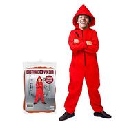 Money Heist Kids Costume (6-10 years) 140 cm | Cosplay Costume | Kids | Red Hooded Suit | Burglar/Thief Themed Costume Party | OriginalCup®
