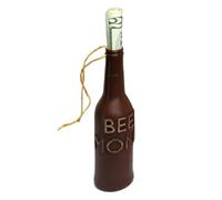 Money Holder, Christmas Ornament with Fun Design, Snowman Beer Bottle Decor for Holiday, Portable Style, Easy Cash Insert Feature, Gift Display Tool, Celebration Accessory for Home Car 6.3x2.76 Inches