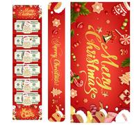 Money Holder - Santa Theme, Six Slots Supply Container for Gathering Presenting, Family Item with Internal Slot Organization, Giving Accessory, Paper Envelope for Husband, Son and Teens
