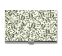 Money Hundred Dollar Bills Business Card Holder for Men Women
