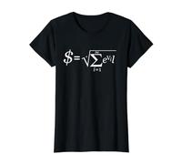 Money is the Root of All Evil Math Formula Value Graphic T-Shirt, Women, Black, L