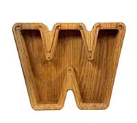 Money Jar - Alphabet Money Box Made of Wood, DIY Clear Money Box Gift for Christmas Birthday for Adults, Christmas Birthday Gift for Girls