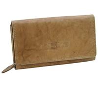 Money Maker Women's Leather Wallet - Large Purse for Women - Wallet, light brown, 17 cm x 9 cm x 4 cm, rfid wallet