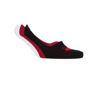 Money Mens Invisape Trainer Socks (Pack of 3) (White/Red/Black) - One Size
