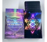 Money Moves Oracle Deck, Career and Money Reading Cards, 54 Cards, Cosmic Design, 12x7 cm, Professional Tarot Style Deck for Financial Guidance