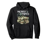 Money on my mind, hustle, grind, rap, cash, get money, dope Pullover Hoodie