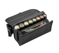 Money Organizer with Coin Holder - Bum Bag Waiter - Taxi Coin Holder - Coin Sorter - Dispenser with 8 Holes - 4 Bill Organizers - Adjustable Belt - Black Purse, Black/White, 21,5 x 9,5 x 7,5 cm