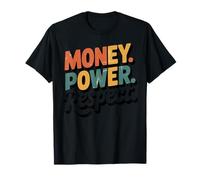 Money Power Respect Motivational Retro Quote T-Shirt