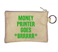 Money Printer Goes BRRRRR End The Fed Key Chain Coin Purse Beige