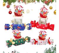 Money Pull Box - Set of 4 Merry Money Box Christmas Purse Money Pull for Home Candy Shape Holiday Creative Packaging Birthday Year